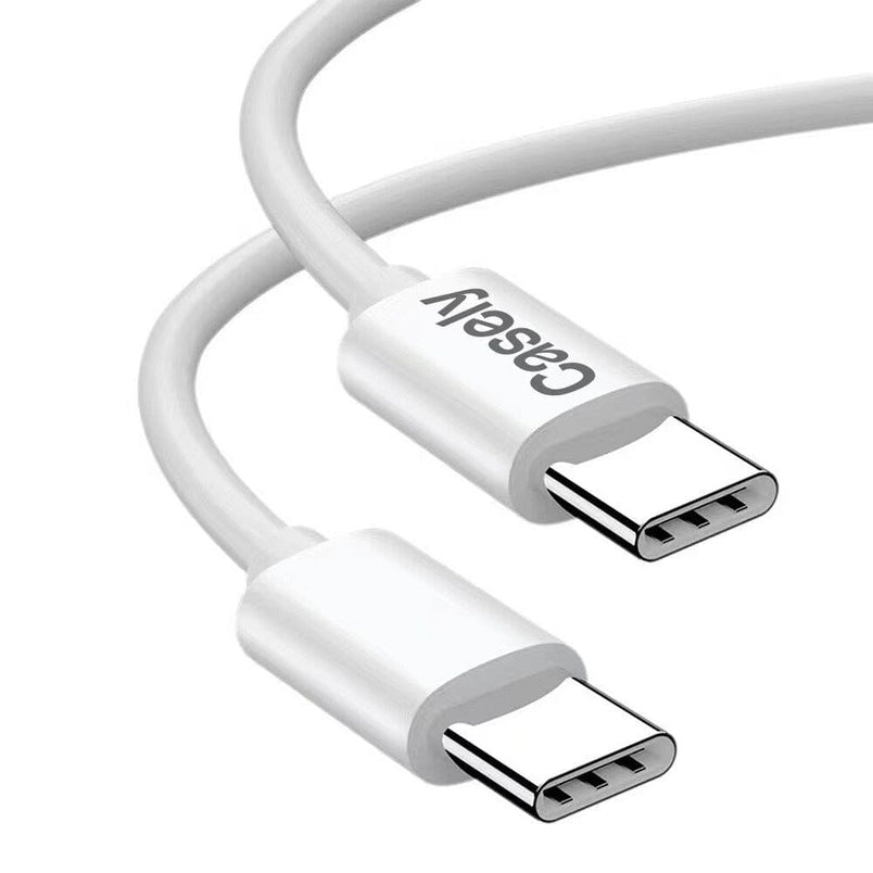 USB-C to USB-C Charging Cord 100W - White Cable Charging Cable get.casely 