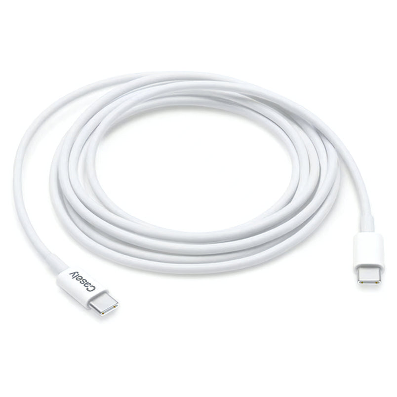 USB-C to USB-C Charging Cord 100W - White Cable Charging Cable get.casely 