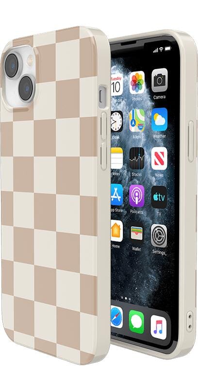 Fit Check | Neutral Checkerboard Case iPhone Case get.casely