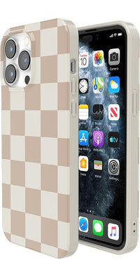 Fit Check | Neutral Checkerboard Case iPhone Case get.casely