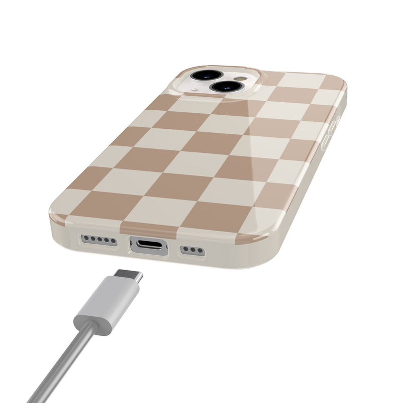 Fit Check | Neutral Checkerboard Case iPhone Case get.casely 