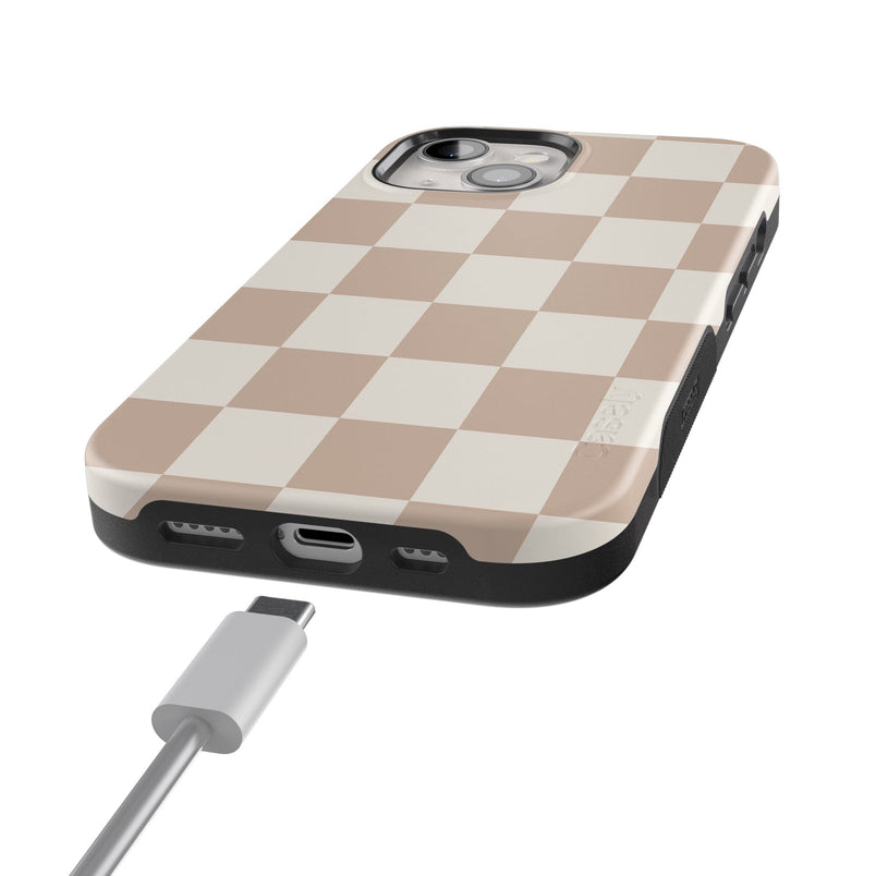 Fit Check | Neutral Checkerboard Case iPhone Case get.casely 