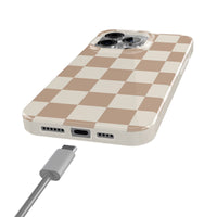 Fit Check | Neutral Checkerboard Case iPhone Case get.casely 