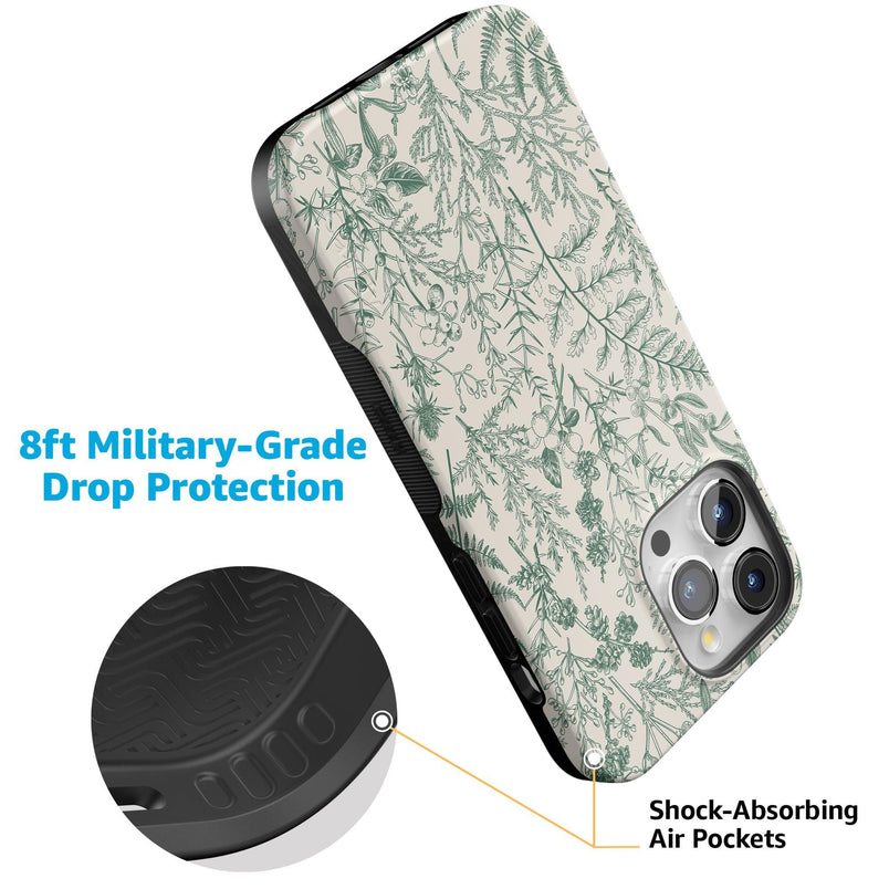 Sage Garden | Green Floral Case iPhone Case get.casely 