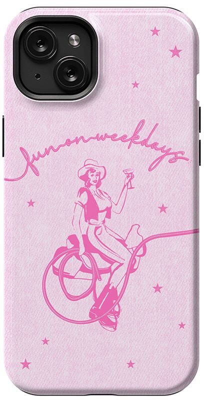 Denim Cowgirl | Fun on Weekdays Case iPhone Case get.casely Essential + MagSafe® iPhone 15 Plus 