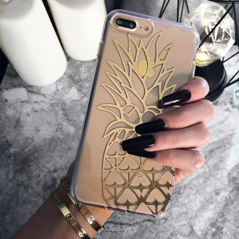 You're a Fine-Apple | Gold Pineapple Clear Case iPhone Case get.casely 