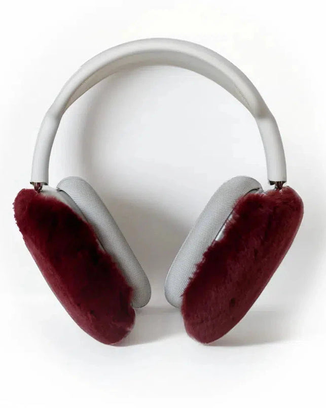 Dark Red Fluffy Earmuffs | AirPods Max Case AirPods Case get.casely 