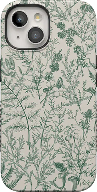 Sage Garden | Green Floral Case iPhone Case get.casely Bold + MagSafe® iPhone 15 