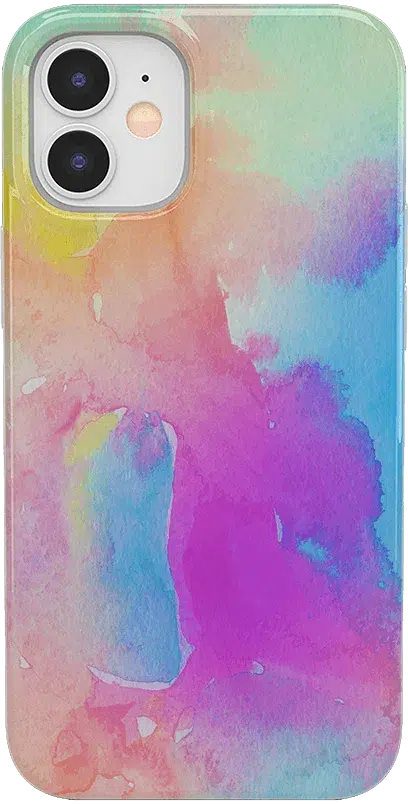 Painting in Pastels | Rainbow Watercolor Case iPhone Case get.casely Classic iPhone 12 Mini 