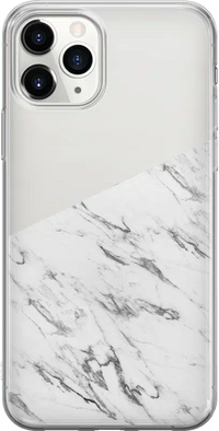 Let's Split | Half White Clear Marble Case iPhone Case get.casely Classic iPhone 11 Pro Max 