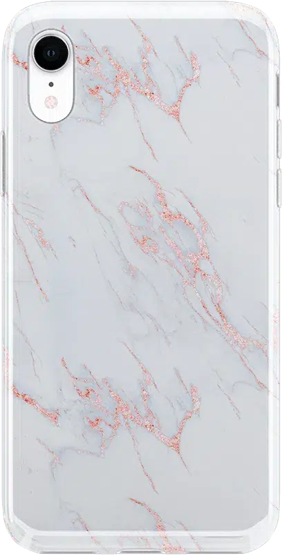 Subtle Blush | White and Pink Marble Case iPhone Case get.casely Classic iPhone XR 