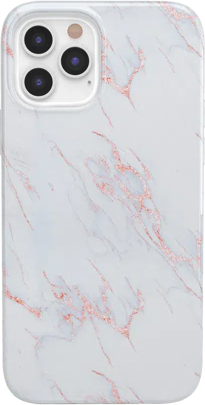 Subtle Blush | White and Pink Marble Case iPhone Case get.casely Classic iPhone 12 Pro 