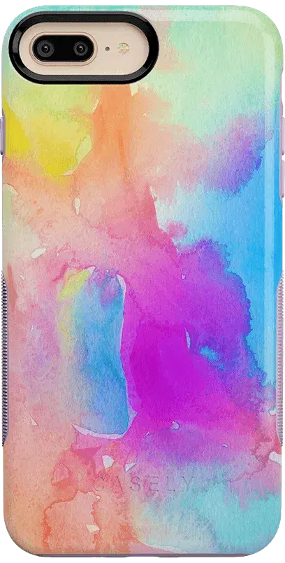 Painting in Pastels | Rainbow Watercolor Case iPhone Case get.casely Bold iPhone 6/7/8 Plus 