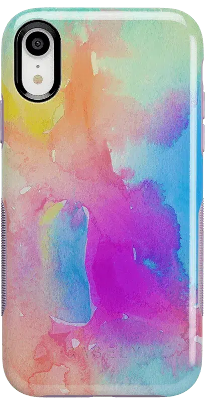 Painting in Pastels | Rainbow Watercolor Case iPhone Case get.casely Bold iPhone XR 