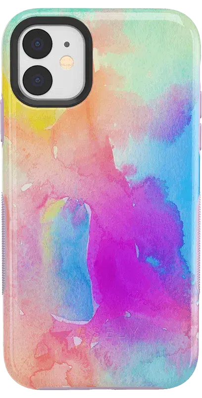 Painting in Pastels | Rainbow Watercolor Case iPhone Case get.casely Bold iPhone 11 