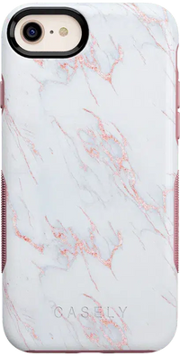 Subtle Blush | White and Pink Marble Case iPhone Case get.casely Bold iPhone 6/7/8 