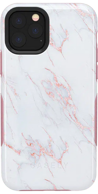 Subtle Blush | White and Pink Marble Case iPhone Case get.casely Bold iPhone 11 Pro 