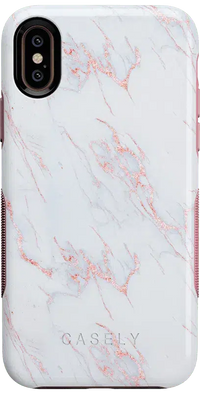 Subtle Blush | White and Pink Marble Case iPhone Case get.casely Bold iPhone XS Max 